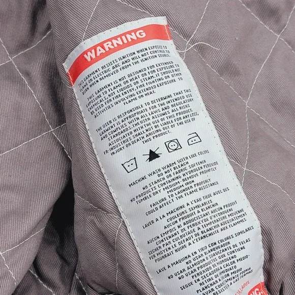 WALLS FR Flame Resistant‎ Itex Insulated Work Jacket Coat Heavy Beige Mens 5XL - Picture 8 of 16